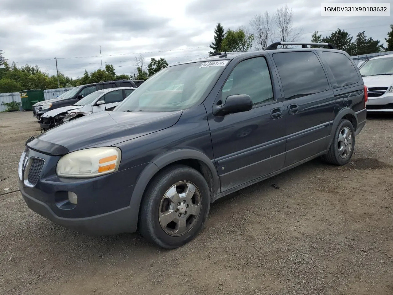 2009 Pontiac Montana Sv6 VIN: 1GMDV331X9D103632 Lot: 67865174