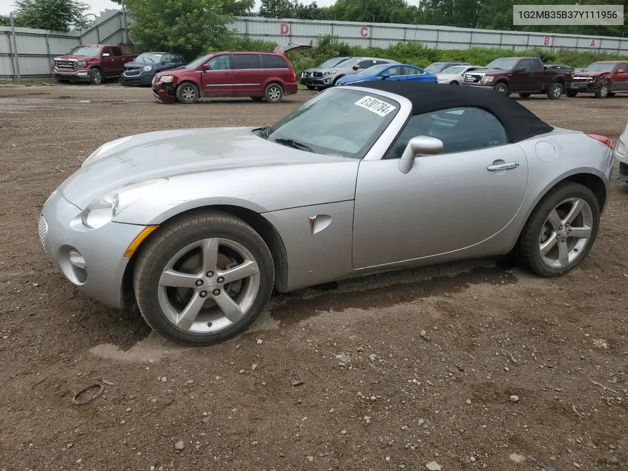 2007 Pontiac Solstice VIN: 1G2MB35B37Y111956 Lot: 61301784