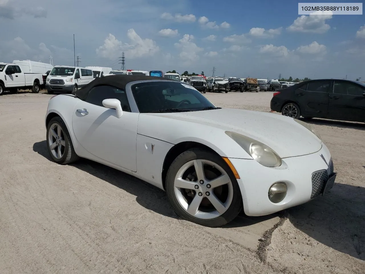 2008 Pontiac Solstice VIN: 1G2MB35B88Y118189 Lot: 61258674