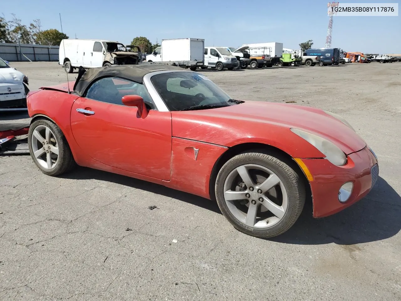 2008 Pontiac Solstice VIN: 1G2MB35B08Y117876 Lot: 72073494