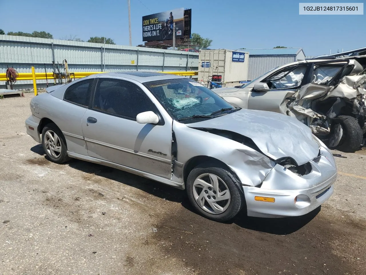 2001 Pontiac Sunfire Se VIN: 1G2JB124817315601 Lot: 63543704