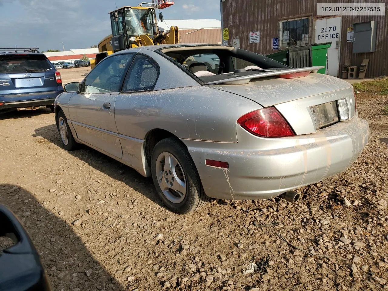 2004 Pontiac Sunfire VIN: 1G2JB12F047257585 Lot: 65168764