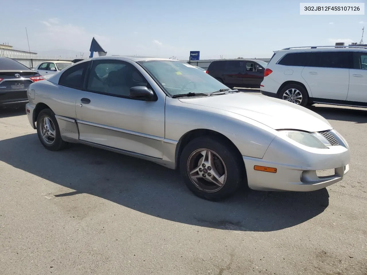 2005 Pontiac Sunfire VIN: 3G2JB12F45S107126 Lot: 72292514