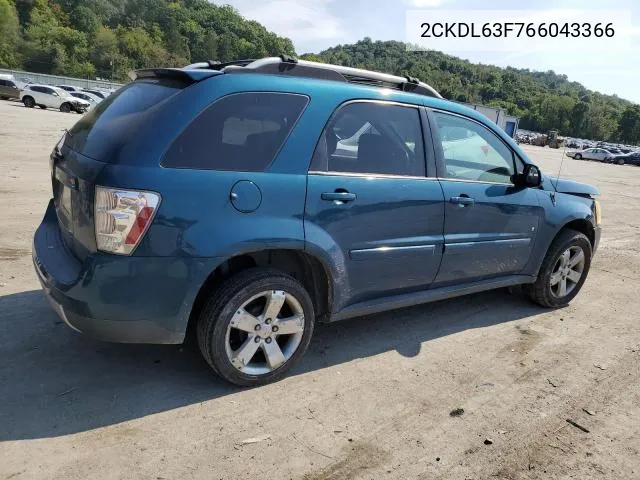 2006 Pontiac Torrent VIN: 2CKDL63F766043366 Lot: 39786054