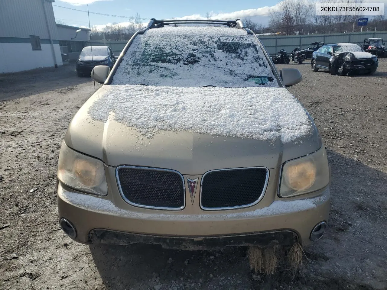 2006 Pontiac Torrent VIN: 2CKDL73F566024708 Lot: 46583894