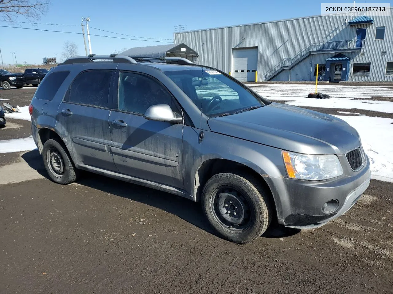 2006 Pontiac Torrent VIN: 2CKDL63F966187713 Lot: 48126594