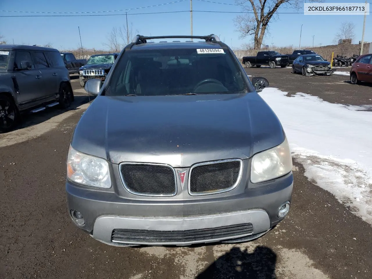 2006 Pontiac Torrent VIN: 2CKDL63F966187713 Lot: 48126594