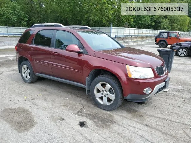 2007 Pontiac Torrent VIN: 2CKDL63F676005337 Lot: 42319614