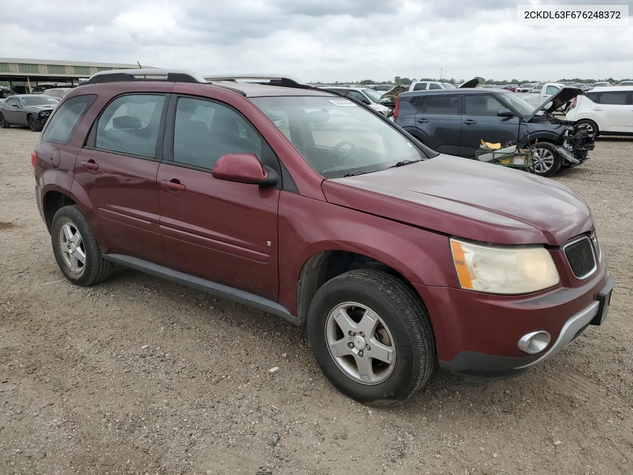 2007 Pontiac Torrent VIN: 2CKDL63F676248372 Lot: 52532224