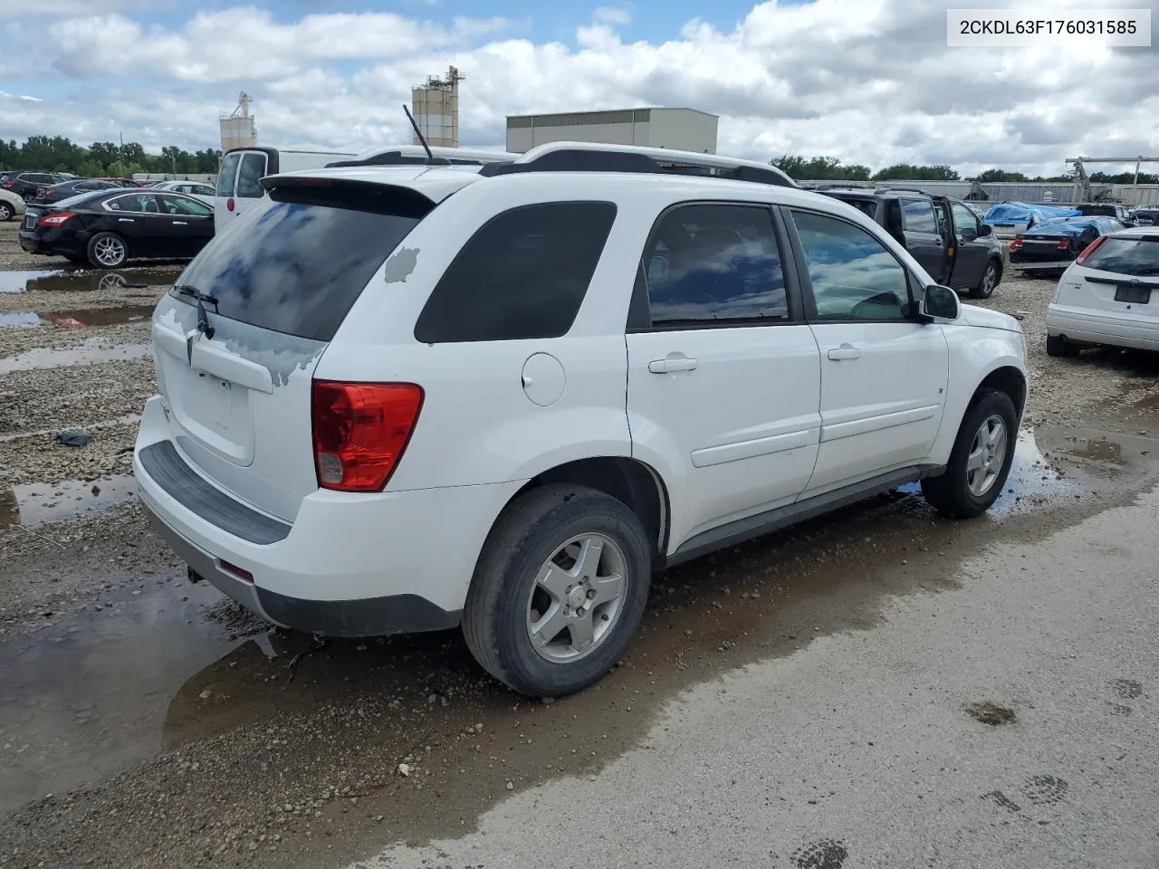 2007 Pontiac Torrent VIN: 2CKDL63F176031585 Lot: 58939174