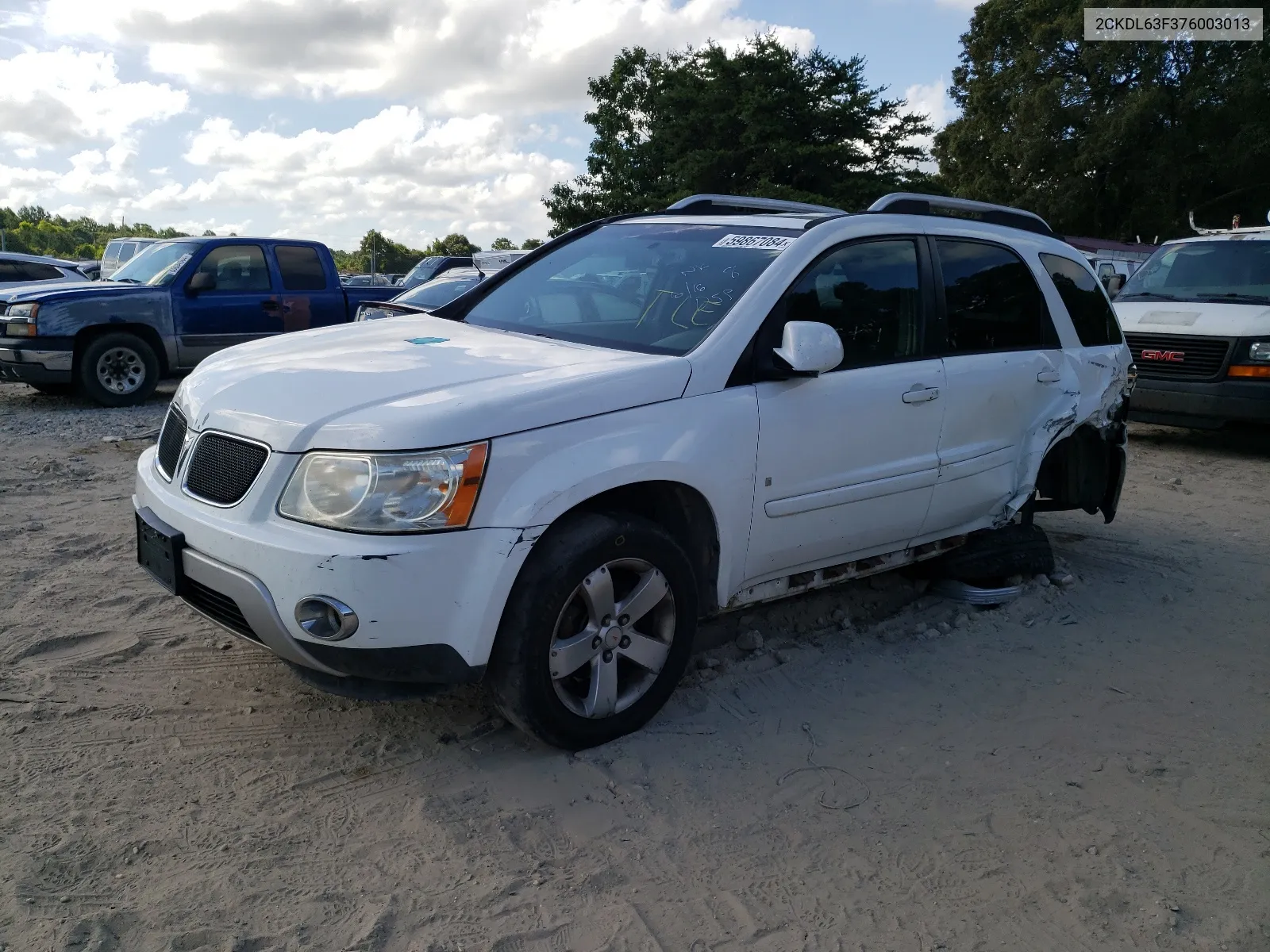 2007 Pontiac Torrent VIN: 2CKDL63F376003013 Lot: 59867084