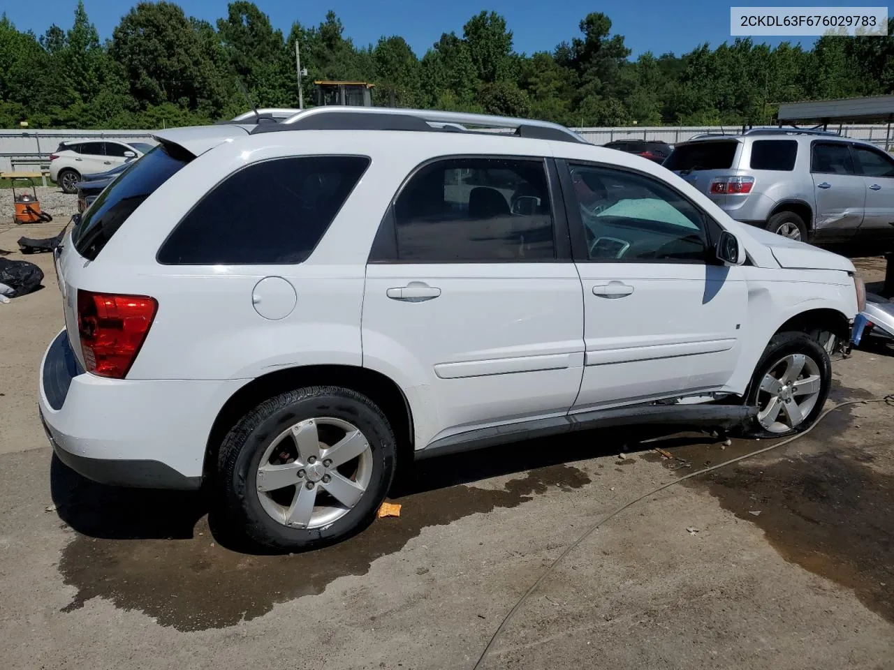 2007 Pontiac Torrent VIN: 2CKDL63F676029783 Lot: 61438864