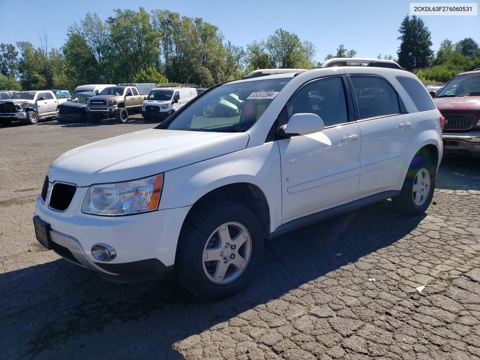 2007 Pontiac Torrent VIN: 2CKDL63F276060531 Lot: 65083394