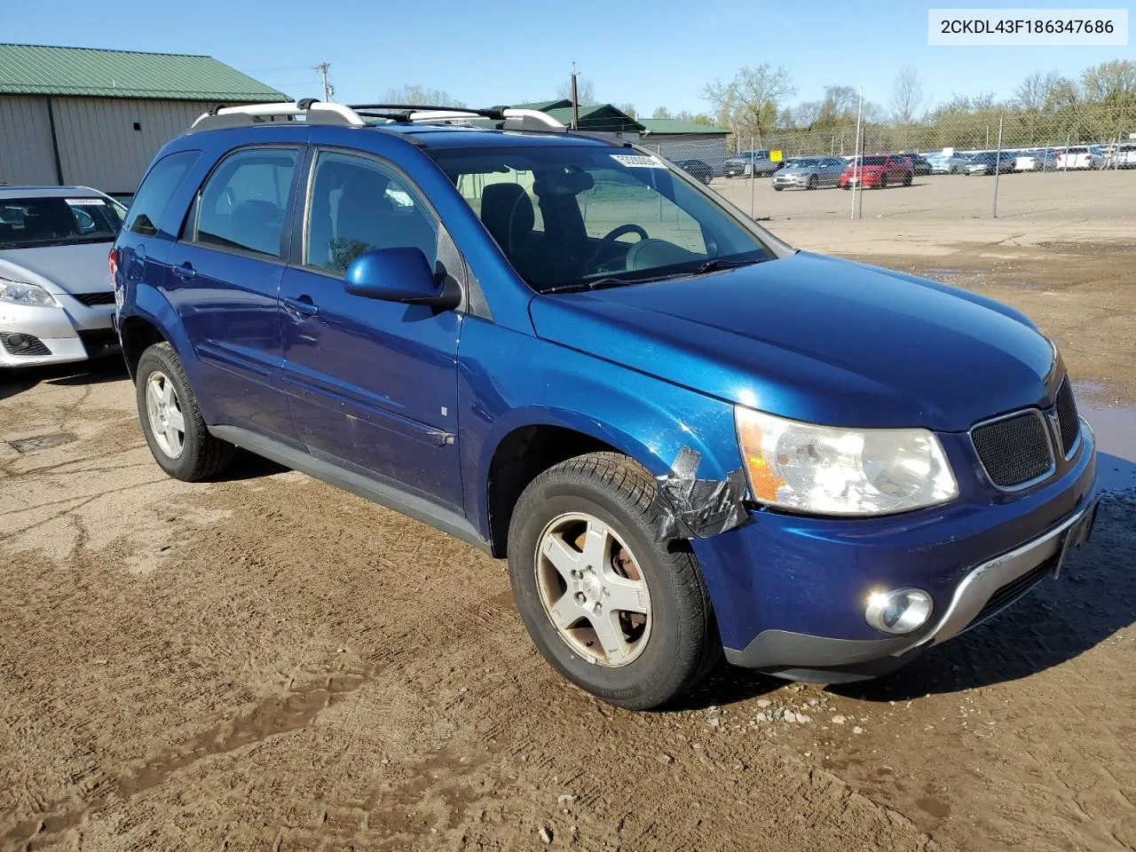 2008 Pontiac Torrent VIN: 2CKDL43F186347686 Lot: 53280094