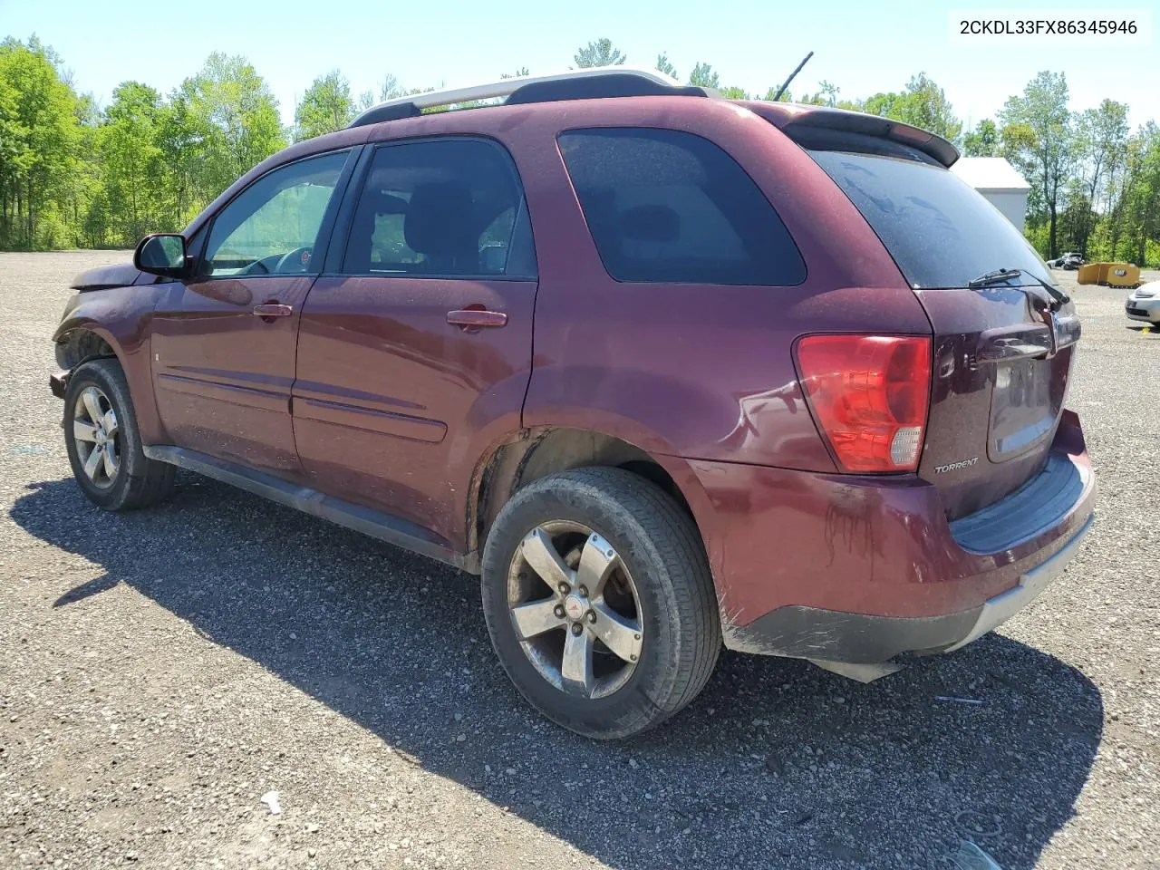 2008 Pontiac Torrent VIN: 2CKDL33FX86345946 Lot: 56045854