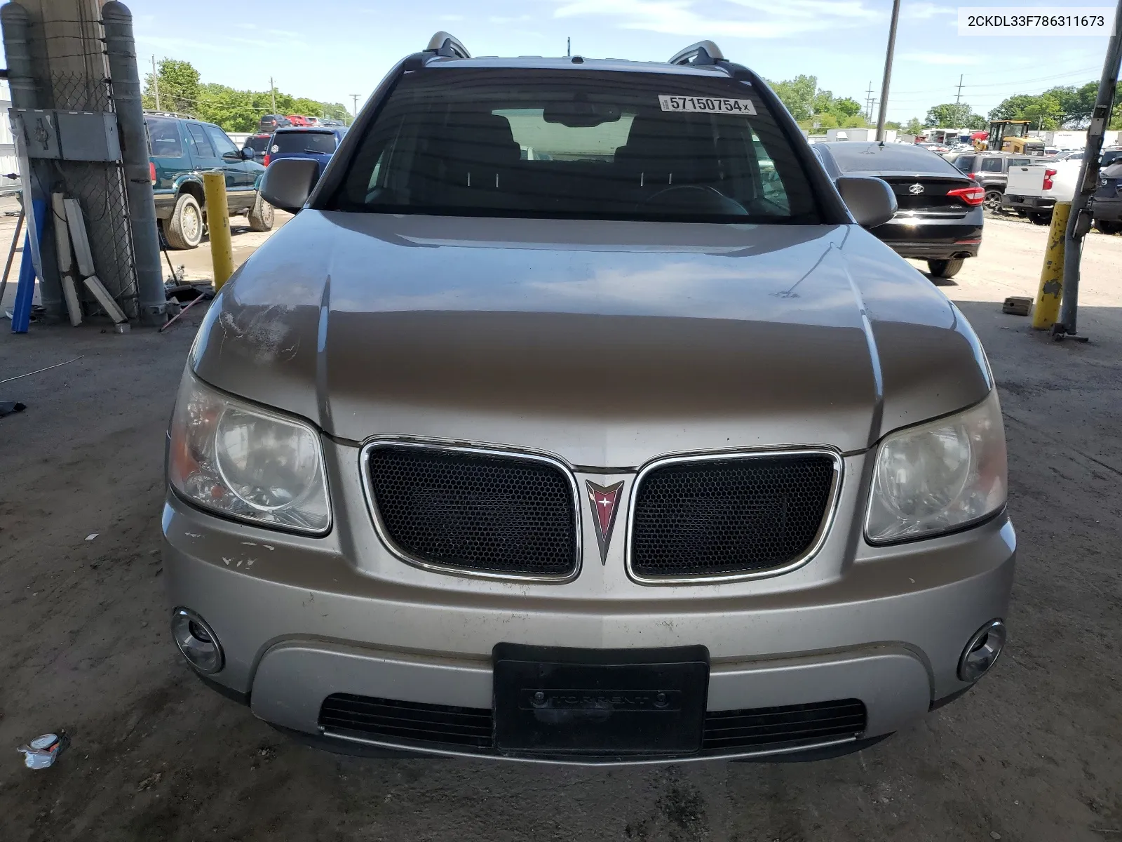 2008 Pontiac Torrent VIN: 2CKDL33F786311673 Lot: 57150754