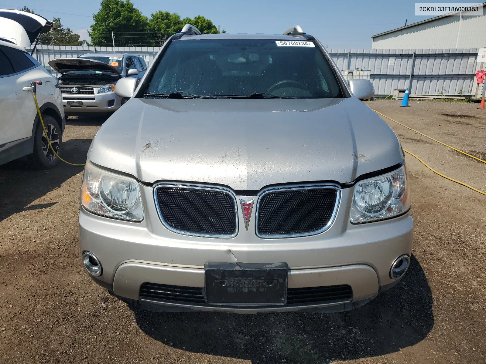 2008 Pontiac Torrent VIN: 2CKDL33F186000353 Lot: 58760234