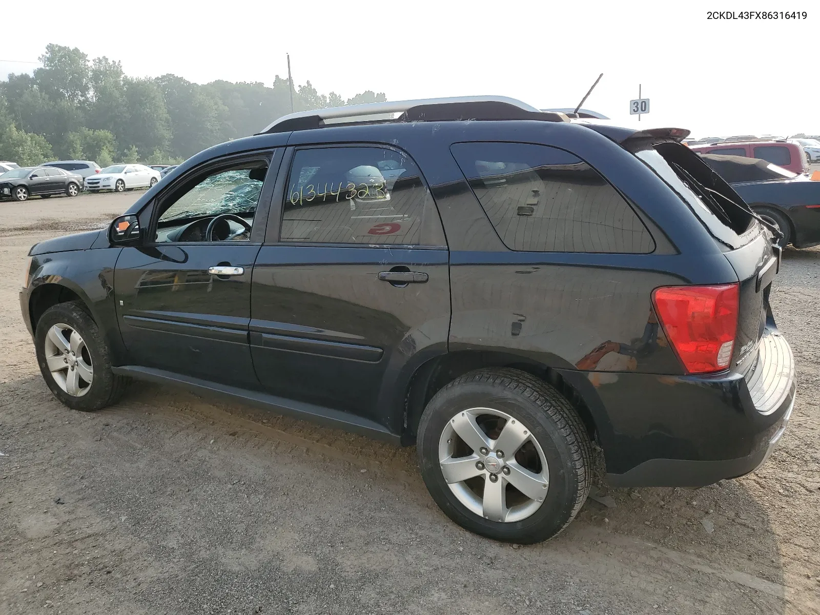 2008 Pontiac Torrent VIN: 2CKDL43FX86316419 Lot: 61344323