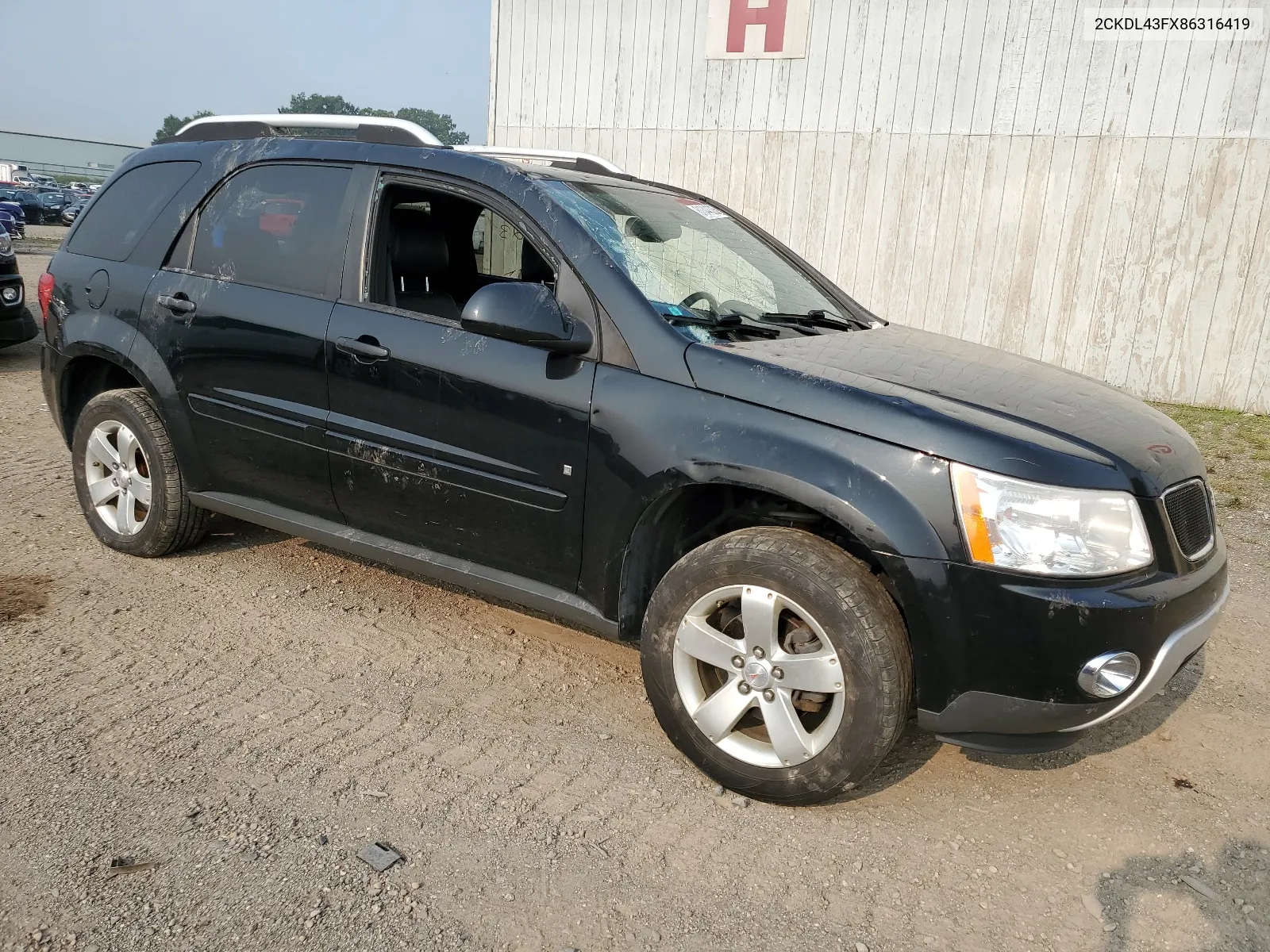 2008 Pontiac Torrent VIN: 2CKDL43FX86316419 Lot: 61344323