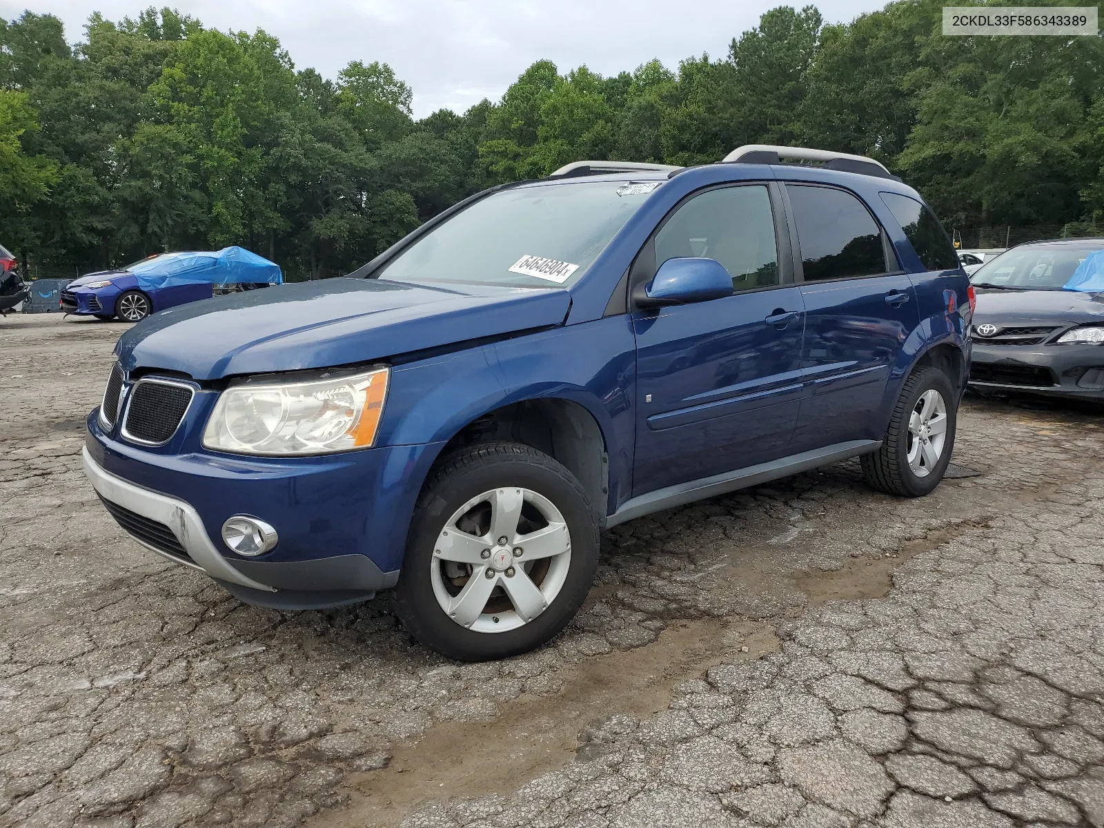 2008 Pontiac Torrent VIN: 2CKDL33F586343389 Lot: 64646904