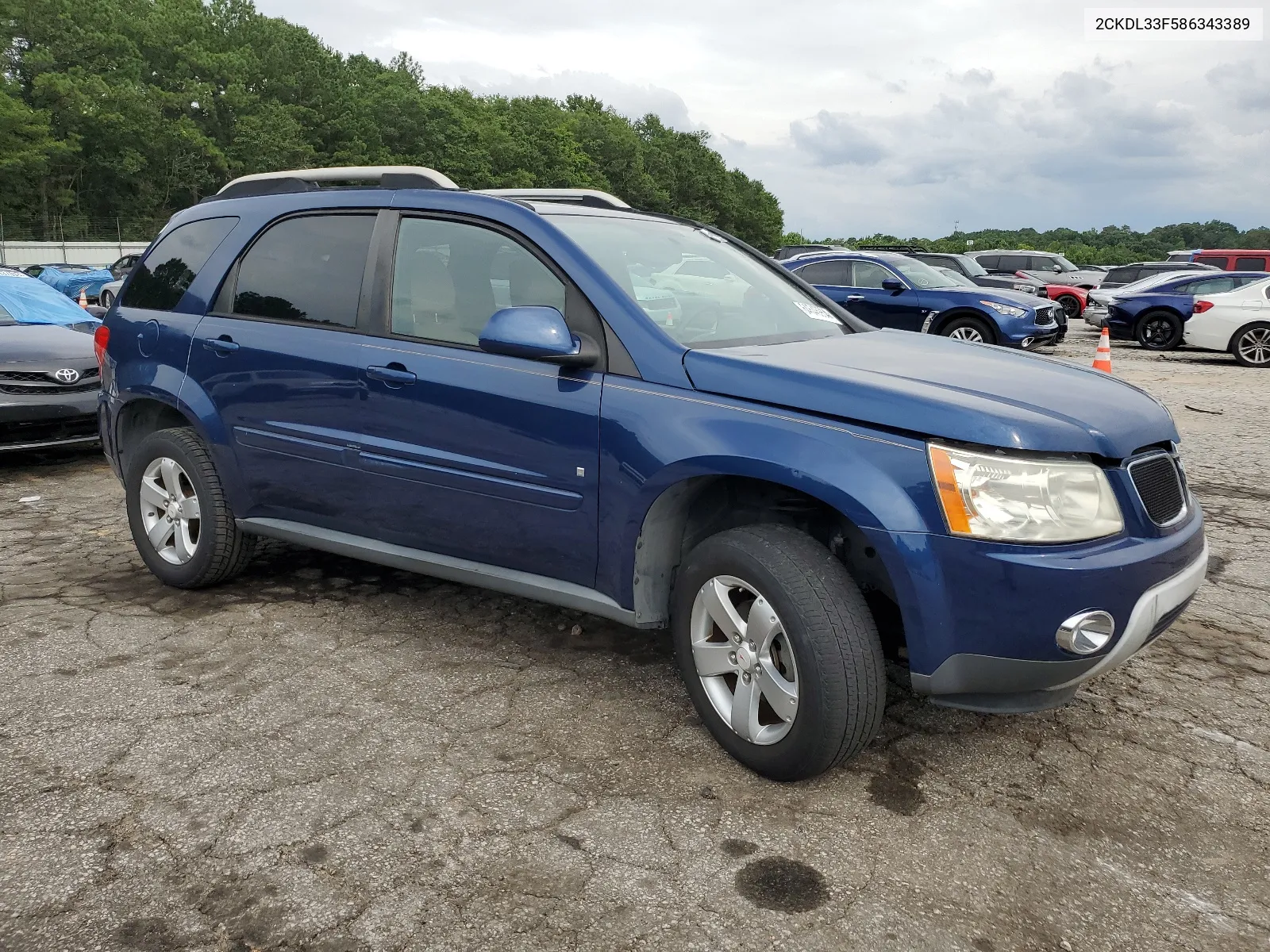 2008 Pontiac Torrent VIN: 2CKDL33F586343389 Lot: 64646904