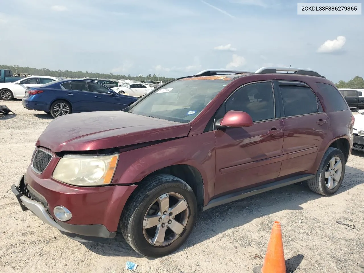 2008 Pontiac Torrent VIN: 2CKDL33F886279865 Lot: 67192994