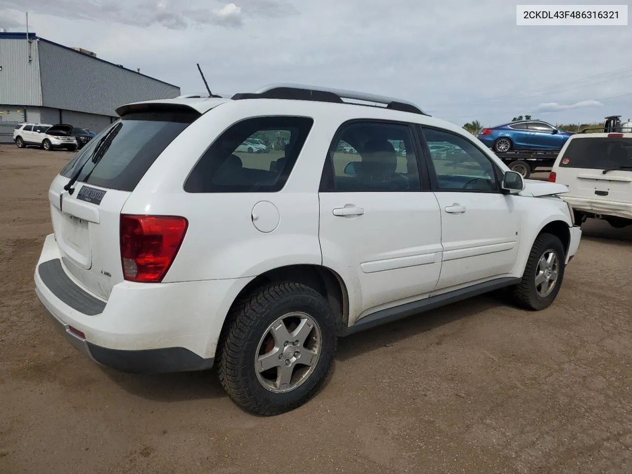 2008 Pontiac Torrent VIN: 2CKDL43F486316321 Lot: 68528314