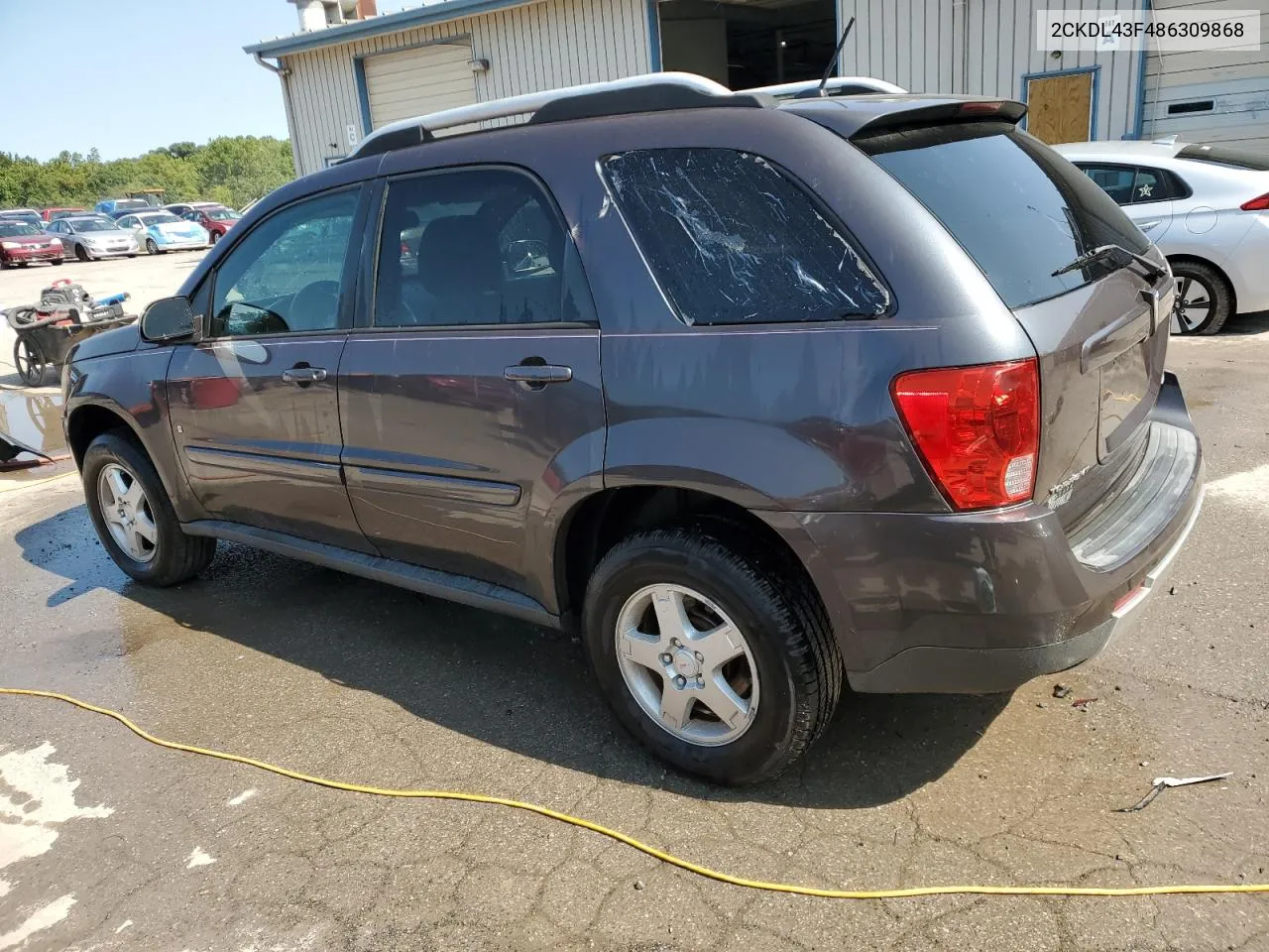 2008 Pontiac Torrent VIN: 2CKDL43F486309868 Lot: 70500984