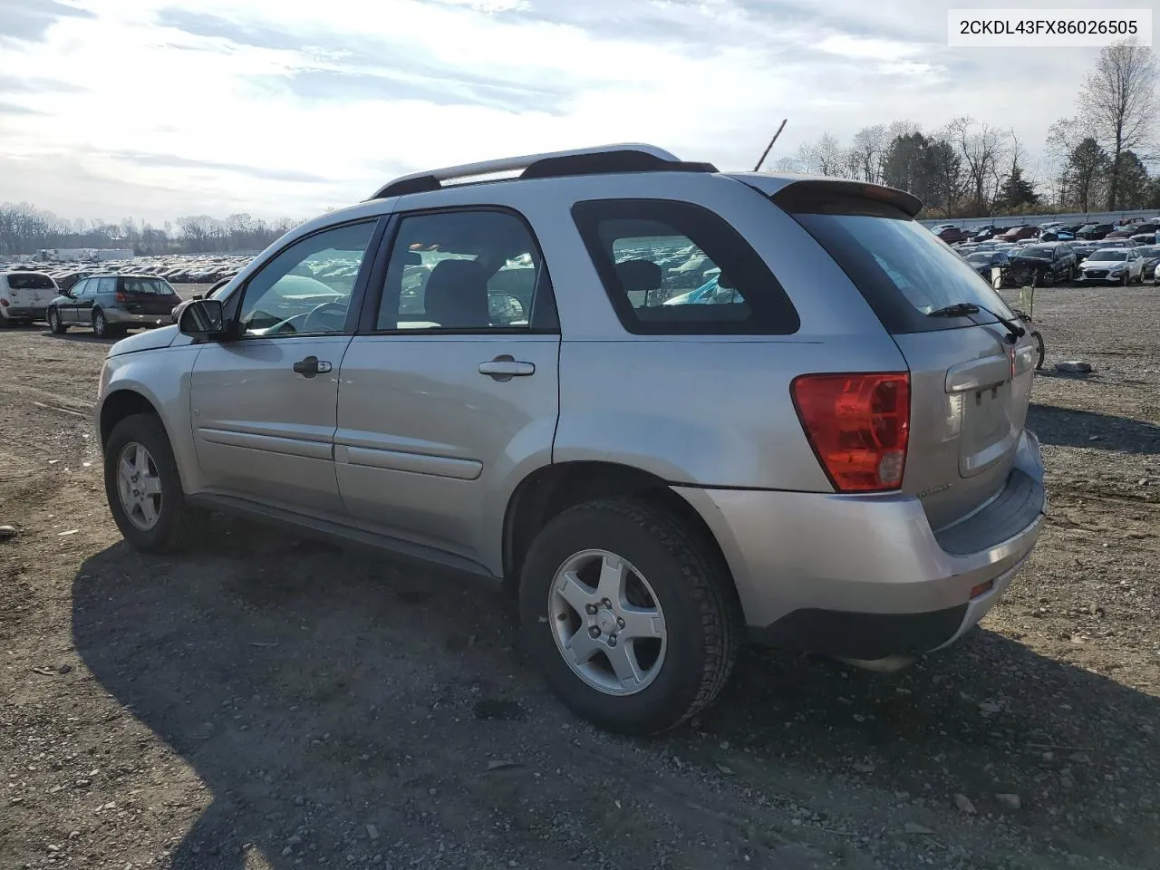 2008 Pontiac Torrent VIN: 2CKDL43FX86026505 Lot: 77316363