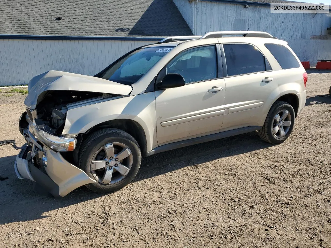 2009 Pontiac Torrent VIN: 2CKDL33F496222080 Lot: 54173434