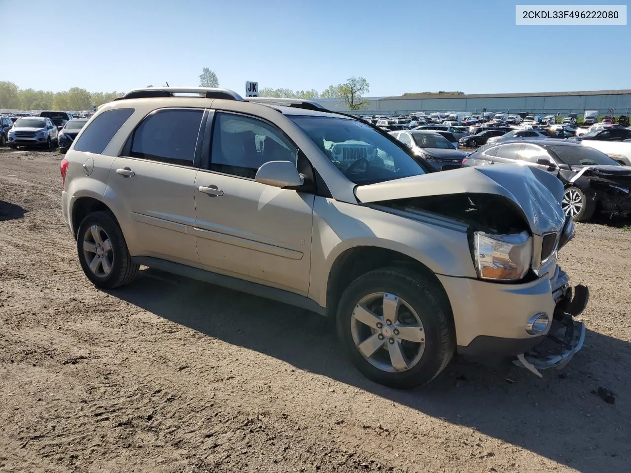 2009 Pontiac Torrent VIN: 2CKDL33F496222080 Lot: 54173434