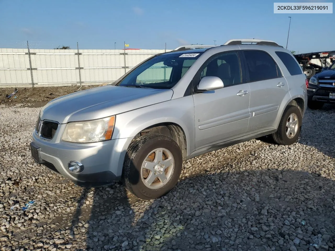 2009 Pontiac Torrent VIN: 2CKDL33F596219091 Lot: 61446484