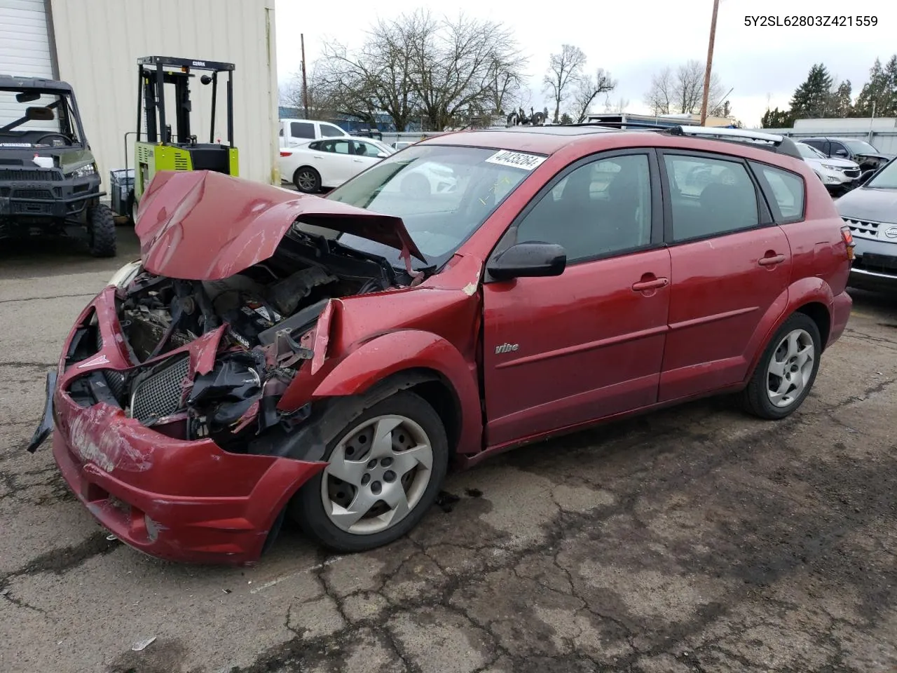 2003 Pontiac Vibe VIN: 5Y2SL62803Z421559 Lot: 40435264