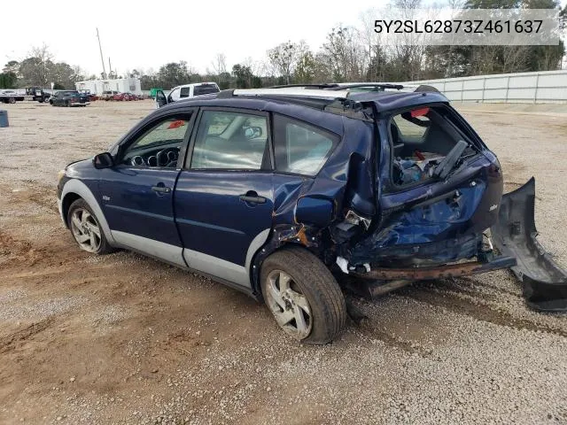 2003 Pontiac Vibe VIN: 5Y2SL62873Z461637 Lot: 49150014