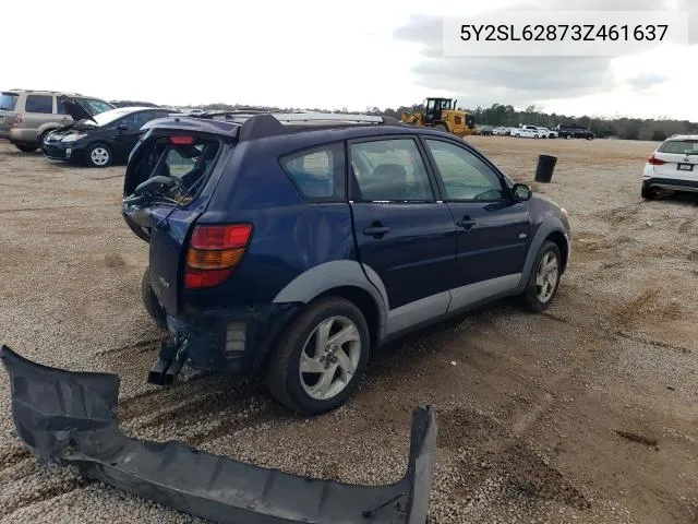 2003 Pontiac Vibe VIN: 5Y2SL62873Z461637 Lot: 49150014