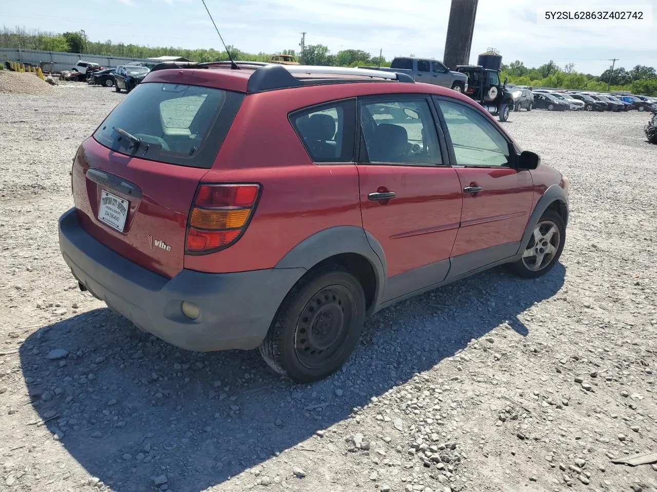 2003 Pontiac Vibe VIN: 5Y2SL62863Z402742 Lot: 50958704