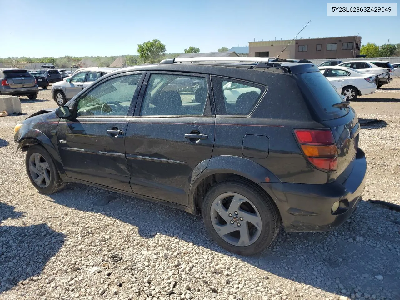 2003 Pontiac Vibe VIN: 5Y2SL62863Z429049 Lot: 56630284