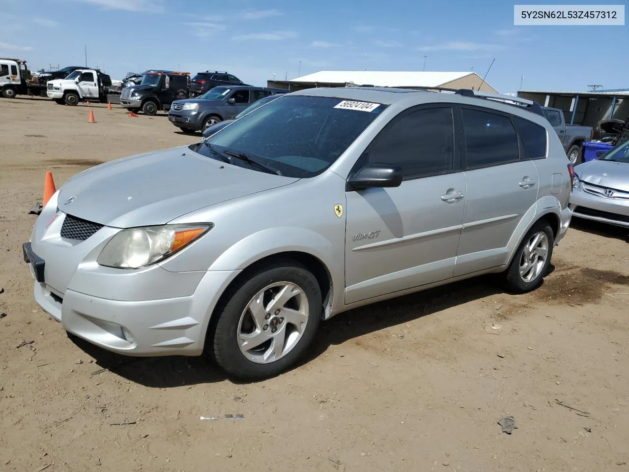 2003 Pontiac Vibe Gt VIN: 5Y2SN62L53Z457312 Lot: 56924104