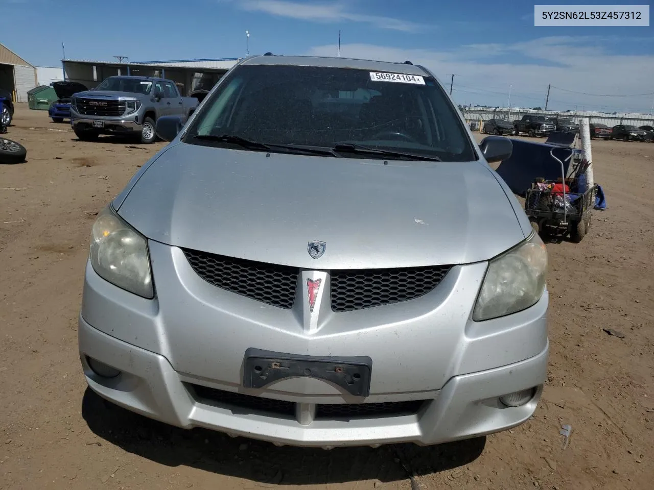 2003 Pontiac Vibe Gt VIN: 5Y2SN62L53Z457312 Lot: 56924104