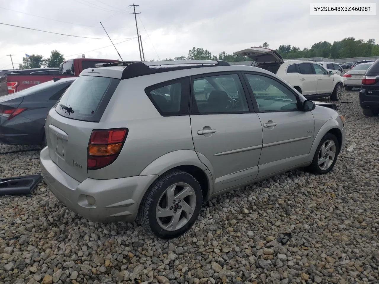 2003 Pontiac Vibe VIN: 5Y2SL648X3Z460981 Lot: 57304264