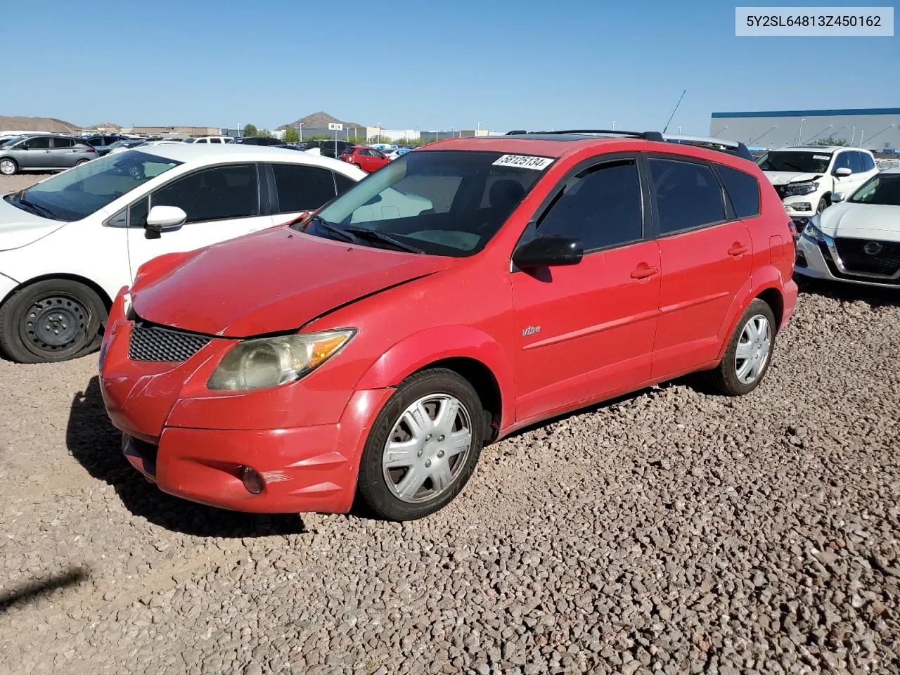 2003 Pontiac Vibe VIN: 5Y2SL64813Z450162 Lot: 58125134