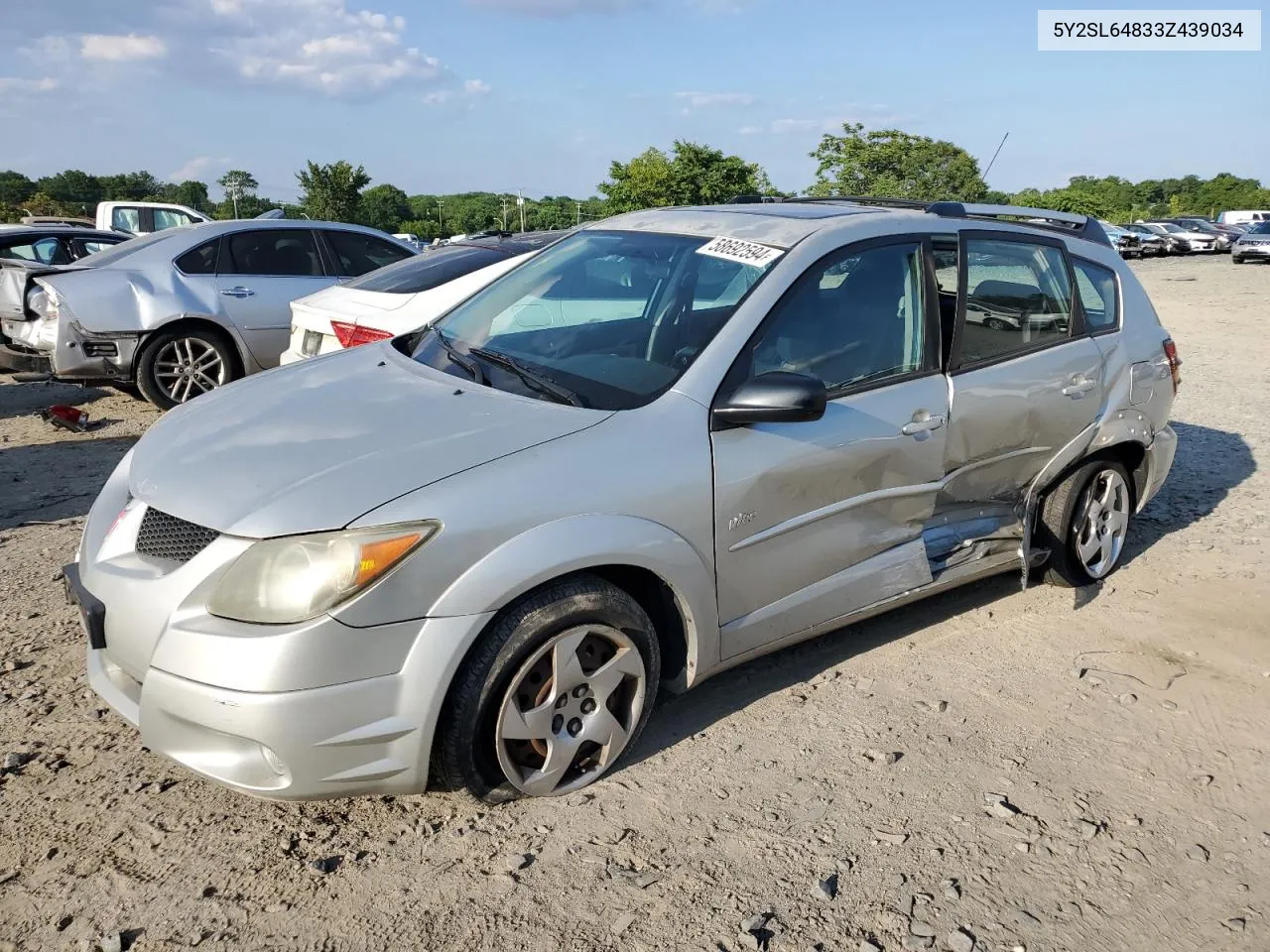 2003 Pontiac Vibe VIN: 5Y2SL64833Z439034 Lot: 58692594