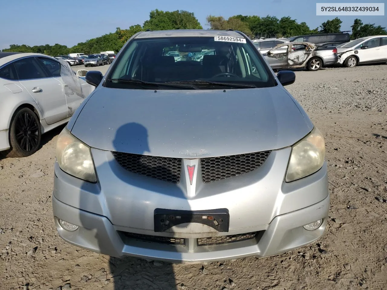 2003 Pontiac Vibe VIN: 5Y2SL64833Z439034 Lot: 58692594