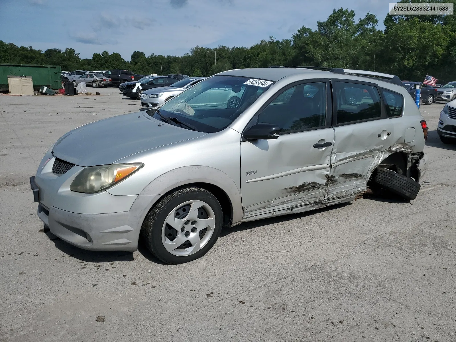 2003 Pontiac Vibe VIN: 5Y2SL62883Z441588 Lot: 63287484