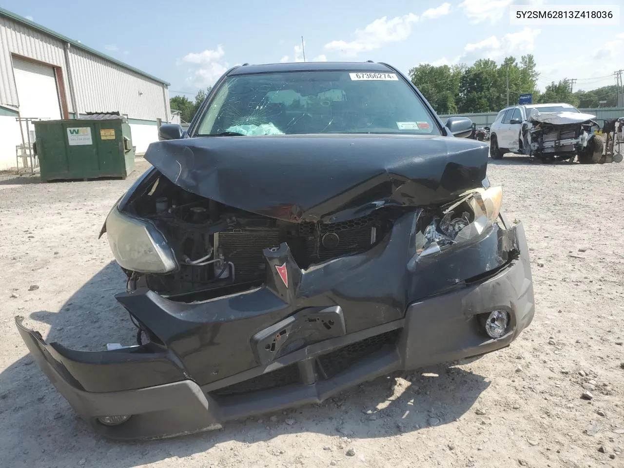 2003 Pontiac Vibe VIN: 5Y2SM62813Z418036 Lot: 67366274