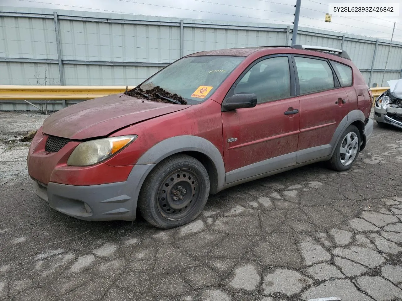 2003 Pontiac Vibe VIN: 5Y2SL62893Z426842 Lot: 77177773