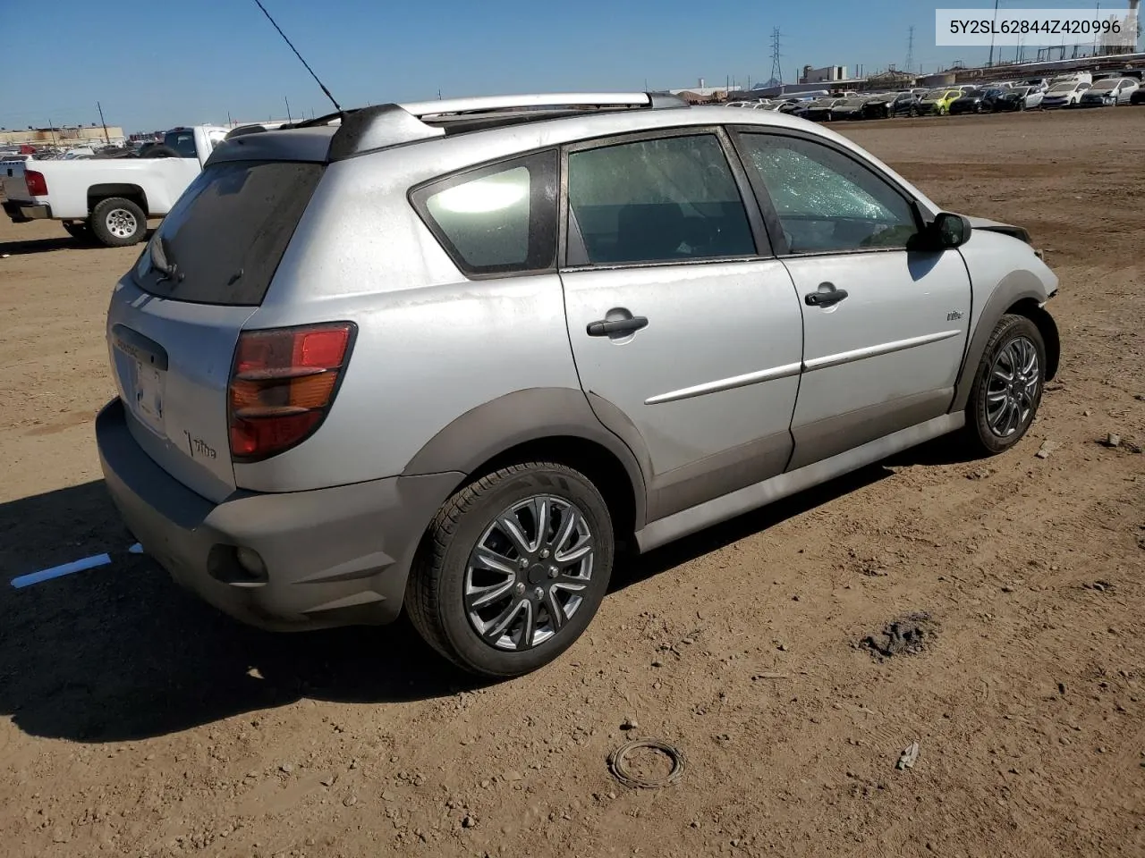 2004 Pontiac Vibe VIN: 5Y2SL62844Z420996 Lot: 45353794