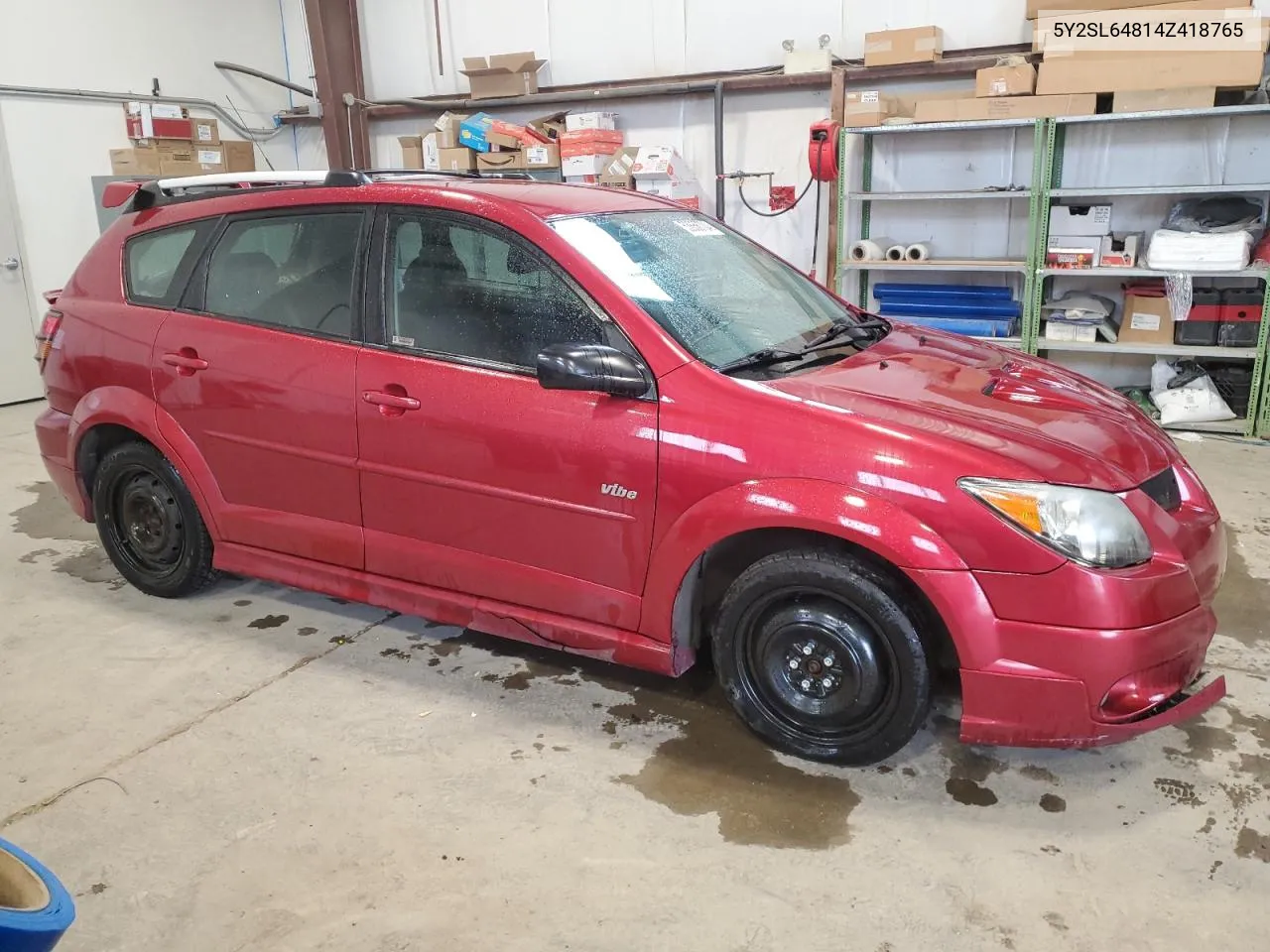 2004 Pontiac Vibe VIN: 5Y2SL64814Z418765 Lot: 53656704