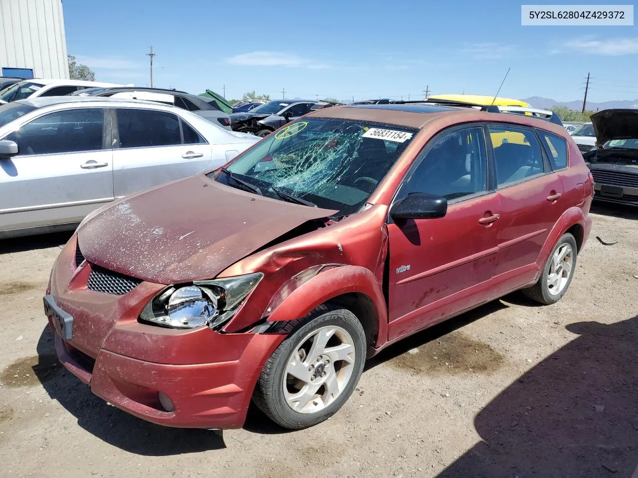 2004 Pontiac Vibe VIN: 5Y2SL62804Z429372 Lot: 56831154