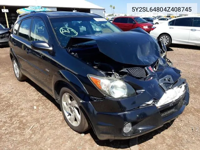 2004 Pontiac Vibe VIN: 5Y2SL64804Z408745 Lot: 71273262